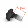Butterfly head panel lock (30 mm) BLACK polyamide