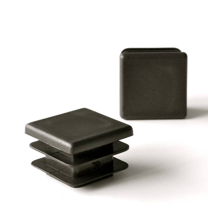 Inserto 40 x 40 mm a lamelle quadrato per tubo 40 x 40 mm dim. esteriore - NERO
