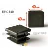 Inserto 40 x 40 mm a lamelle quadrato per tubo 40 x 40 mm dim. esteriore - NERO