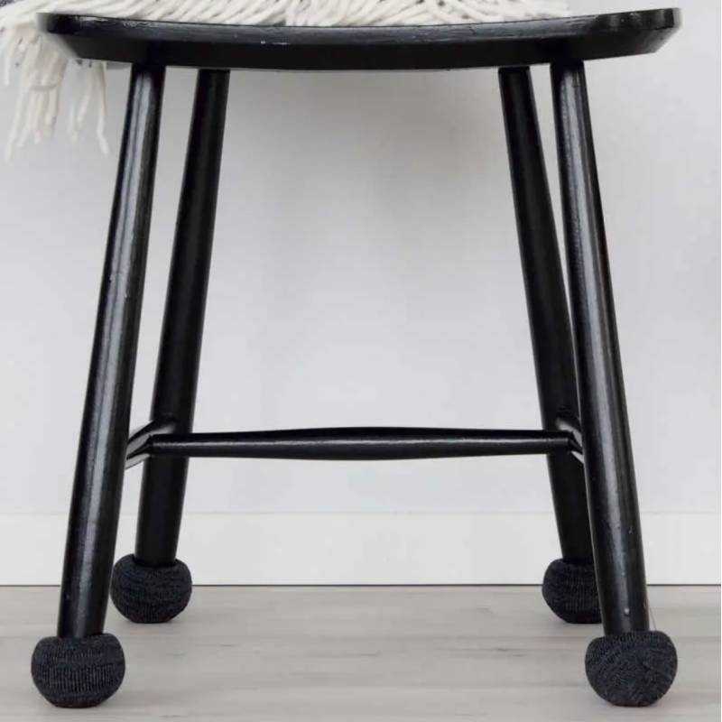 Silent Padded Ferrule Furniture Sock in GRAY Reinforced Felt for 16 to 22 mm Diameter Chair Legs - ajile