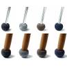 Silent Padded Ferrule Furniture Sock in GRAY Reinforced Felt for 16 to 22 mm Diameter Chair Legs - ajile
