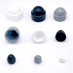 copy of M8: 13 mm Schlüssel, runde Schutzkappen mit Innensechskant für Muttern und Schraubenköpfe - SCHWARZ