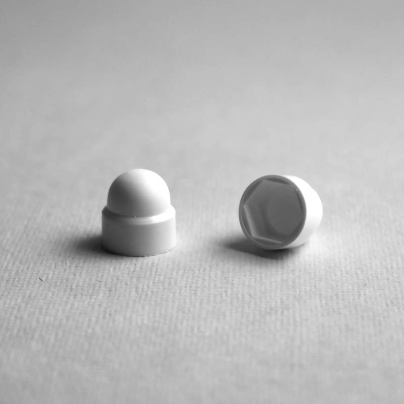 Cache vis écrou blanc