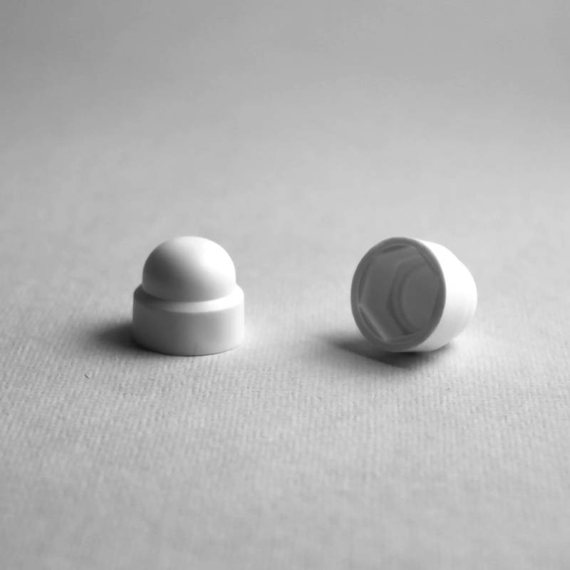 Cache vis écrou blanc
