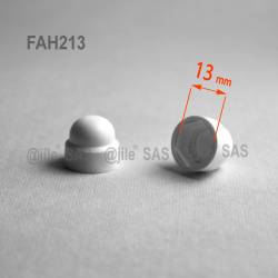 Cache écrou blanc clé de 13 mm