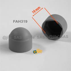 Cache écrou gris clé de 19 mm