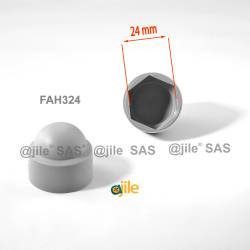 Cache écrou gris clé de 24 mm