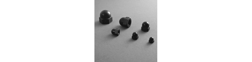 Hex Dome Nut BLACK