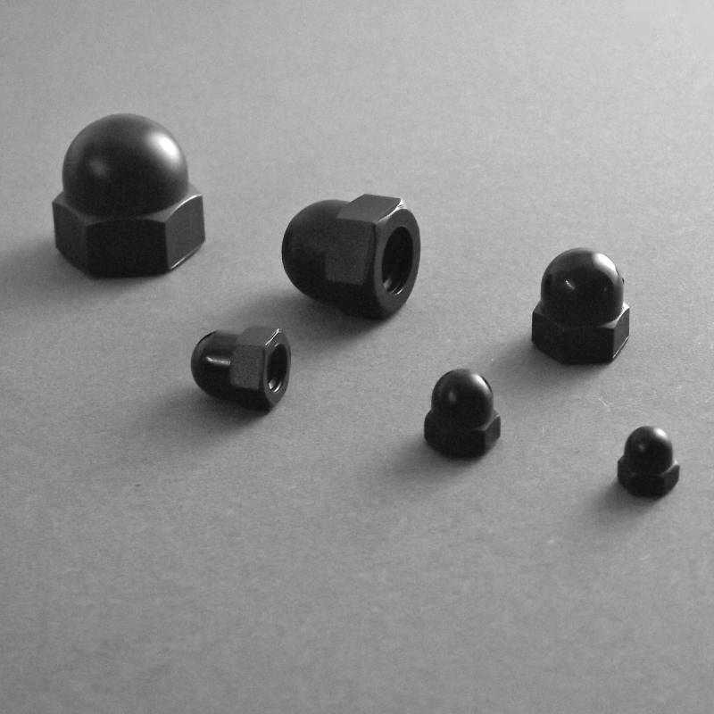 Hex Dome Nut BLACK